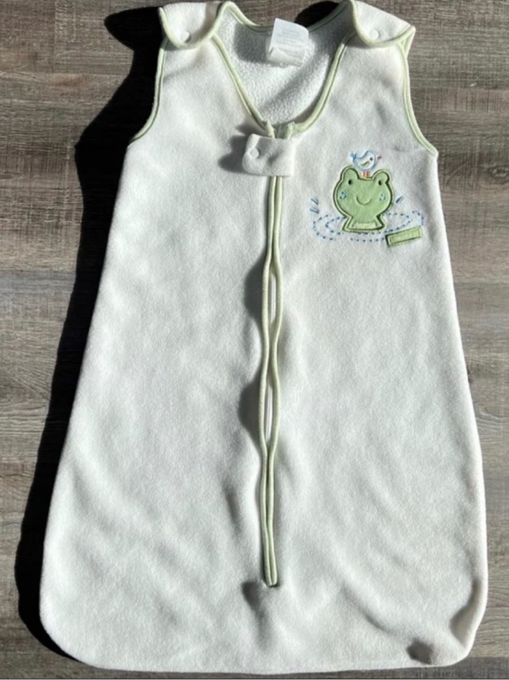 💞 Carters 0-6 Month White Wearable Fleece Blanket Sleep Sack